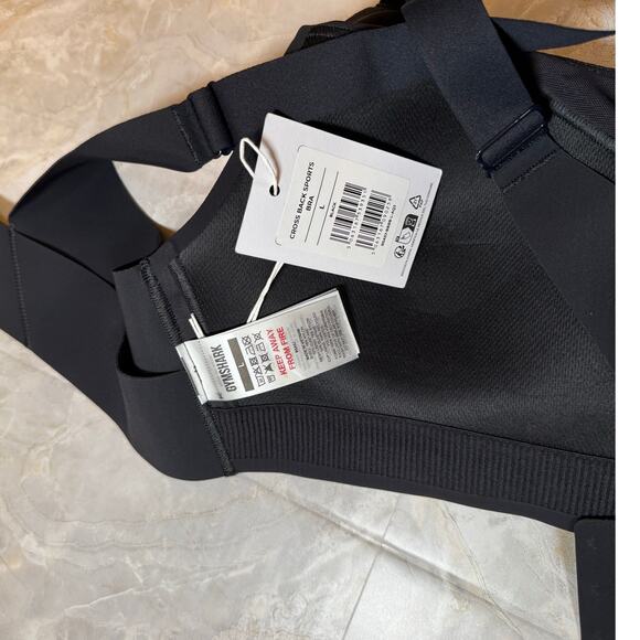 NWT Gymshark Crossback Sports Bra Black Size Large - Picture 3 of 5
